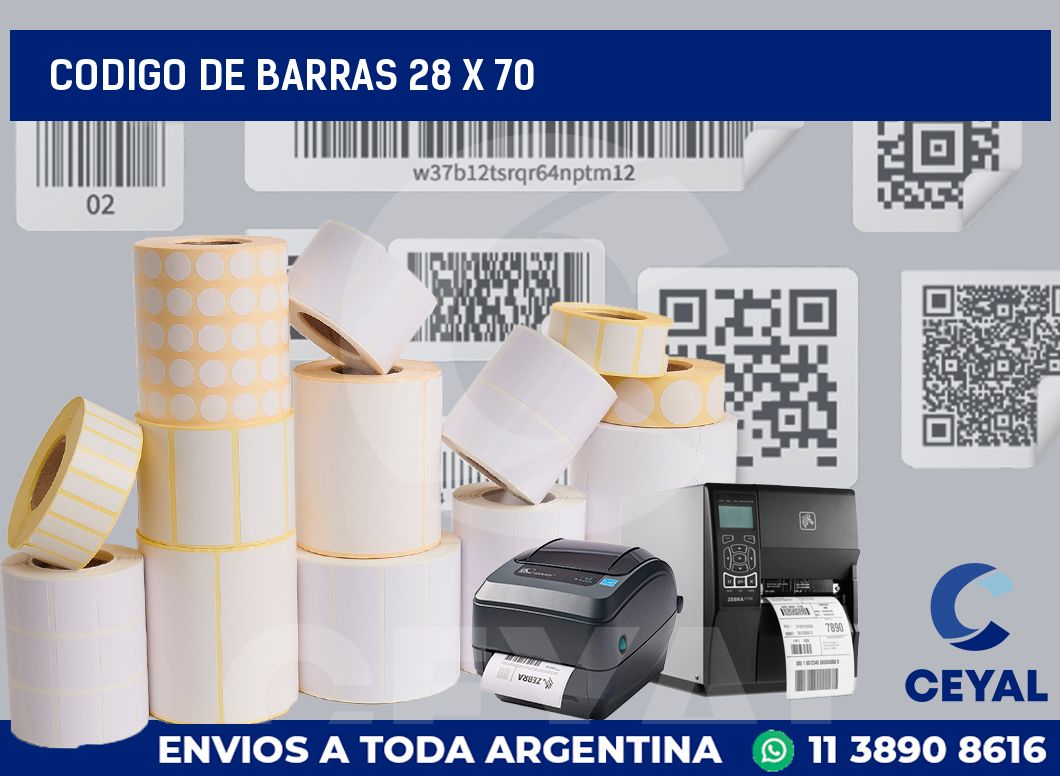 codigo de barras 28 x 70