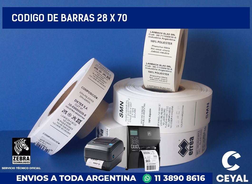 codigo de barras 28 x 70