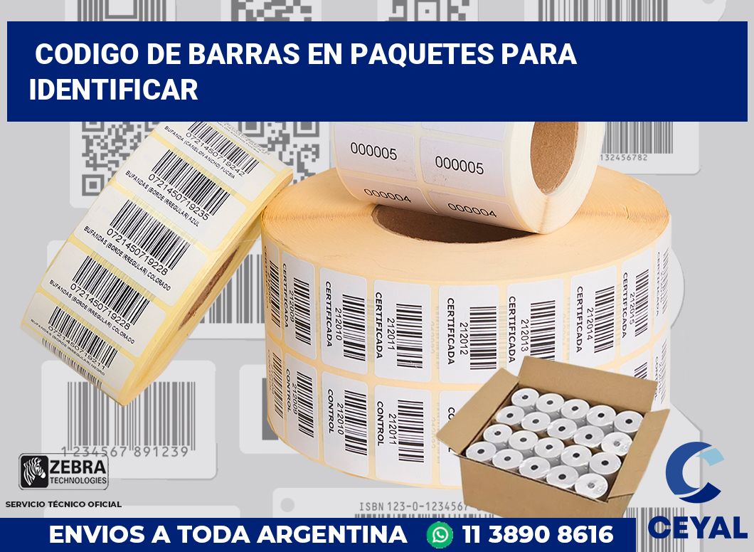 codigo de barras en paquetes para identificar