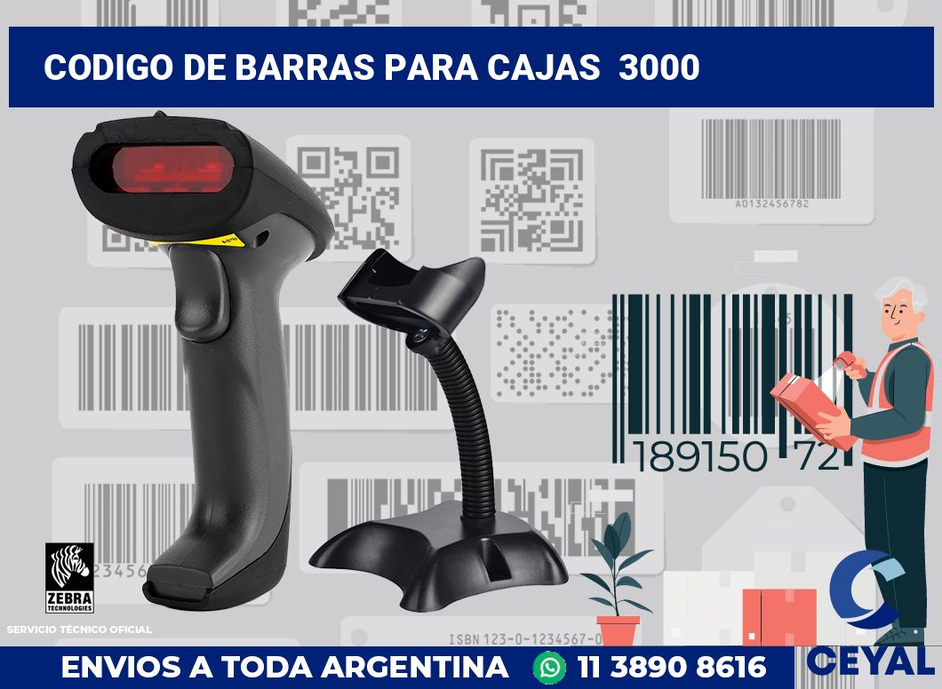 codigo de barras para cajas  3000