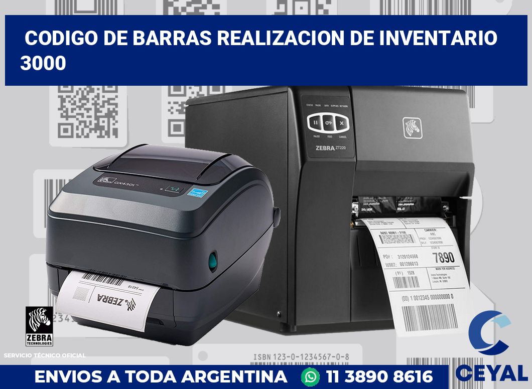 codigo de barras realizacion de inventario  3000