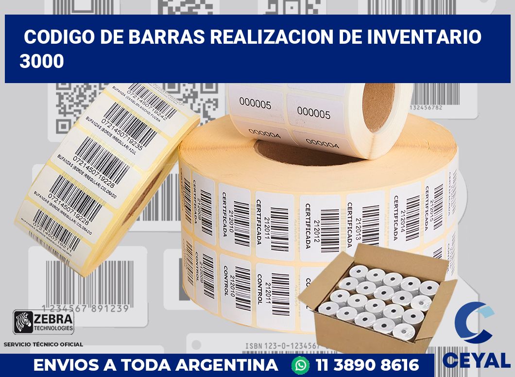 codigo de barras realizacion de inventario  3000