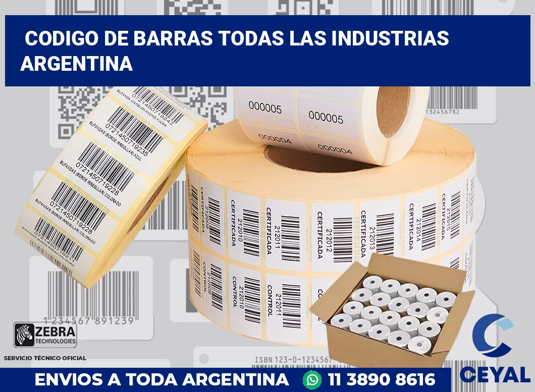 codigo de barras todas las industrias  argentina