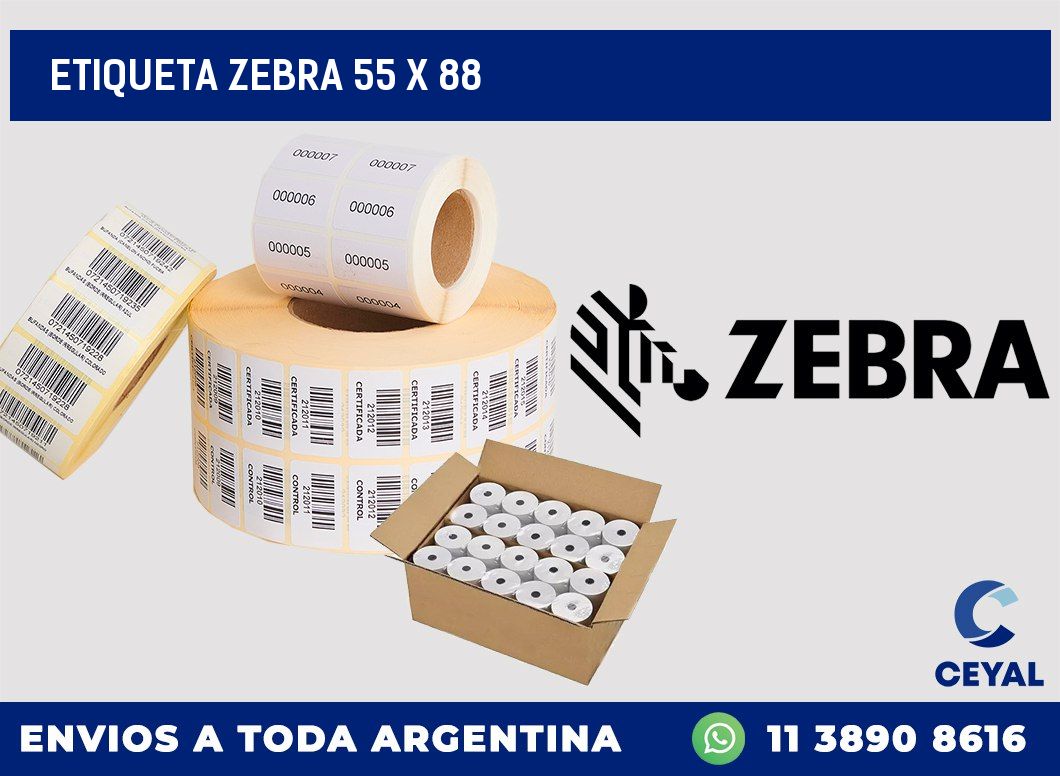 etiqueta zebra 55 x 88