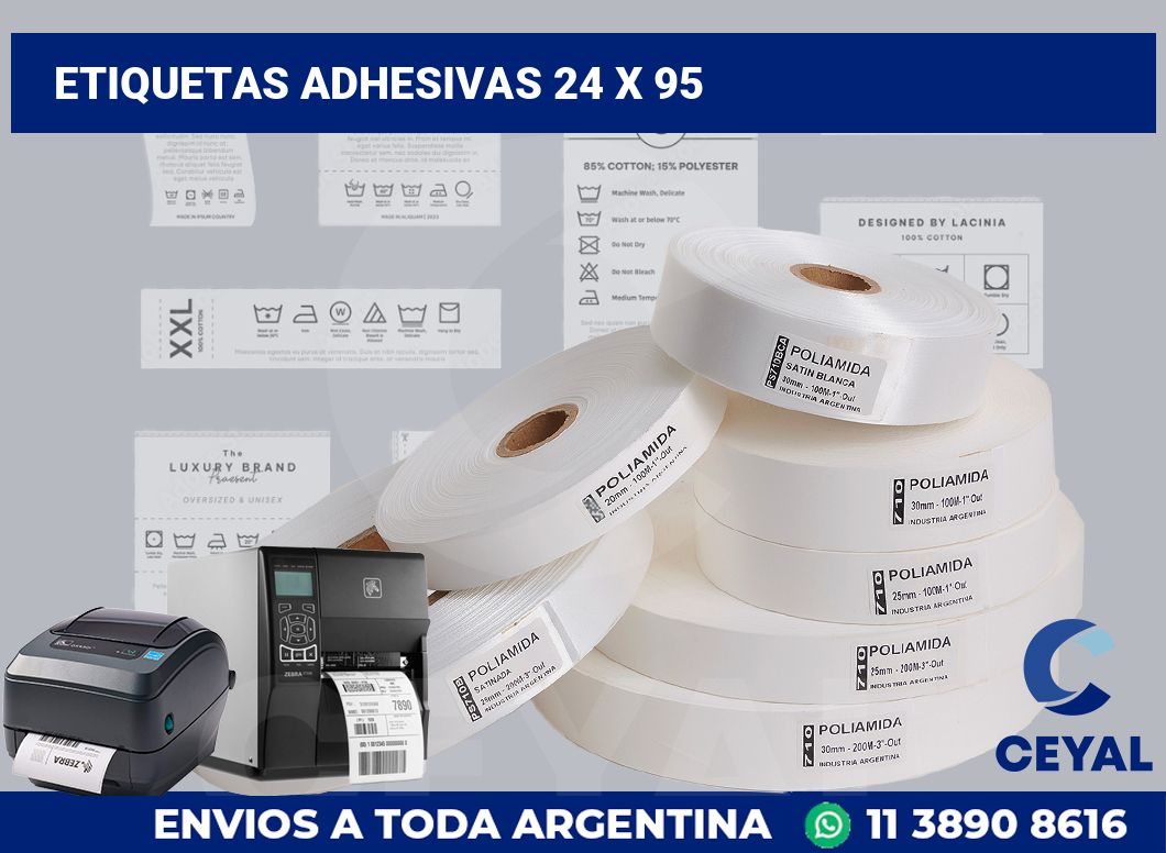 etiquetas adhesivas 24 x 95