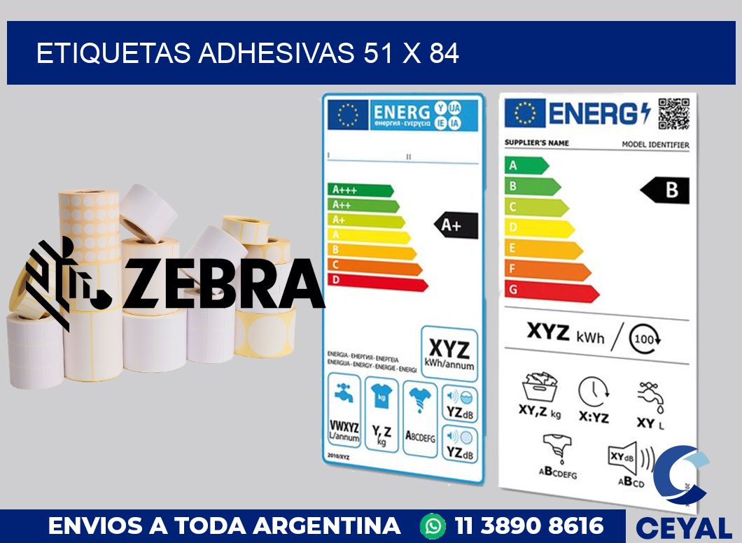 etiquetas adhesivas 51 x 84