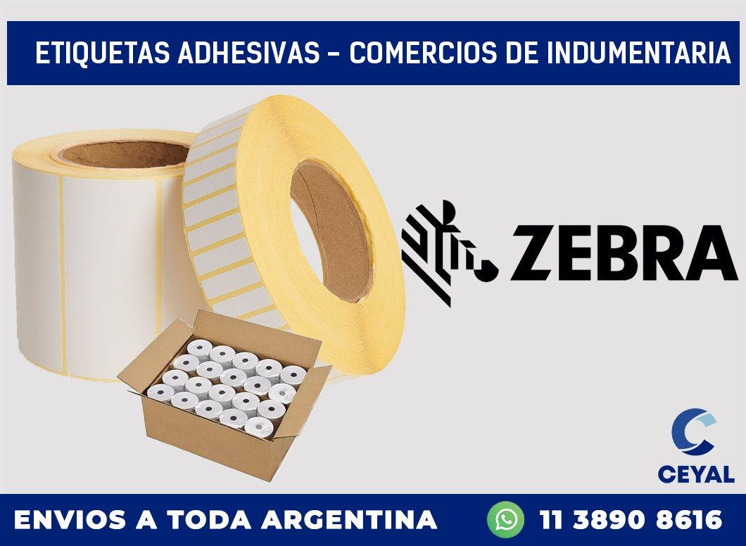 etiquetas adhesivas - Comercios de indumentaria