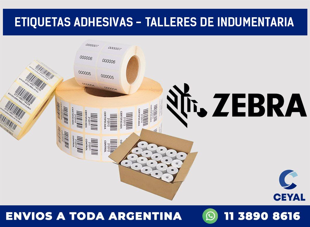 etiquetas adhesivas - Talleres de indumentaria