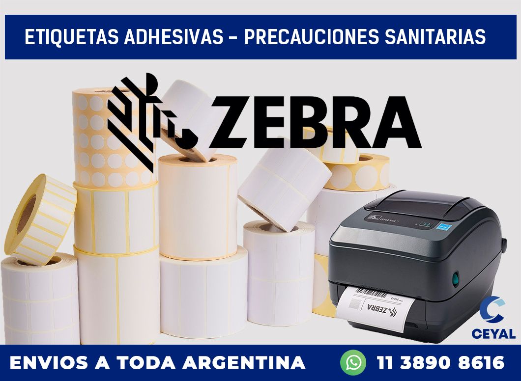 etiquetas adhesivas - precauciones sanitarias