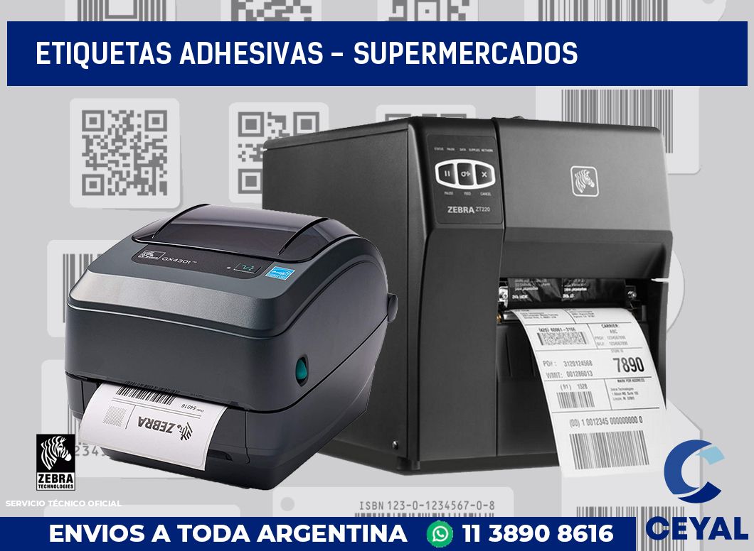 etiquetas adhesivas - supermercados