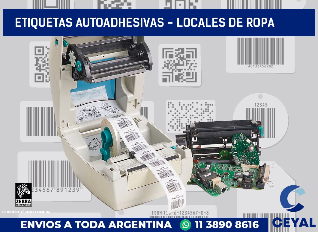 etiquetas autoadhesivas - Locales de ropa