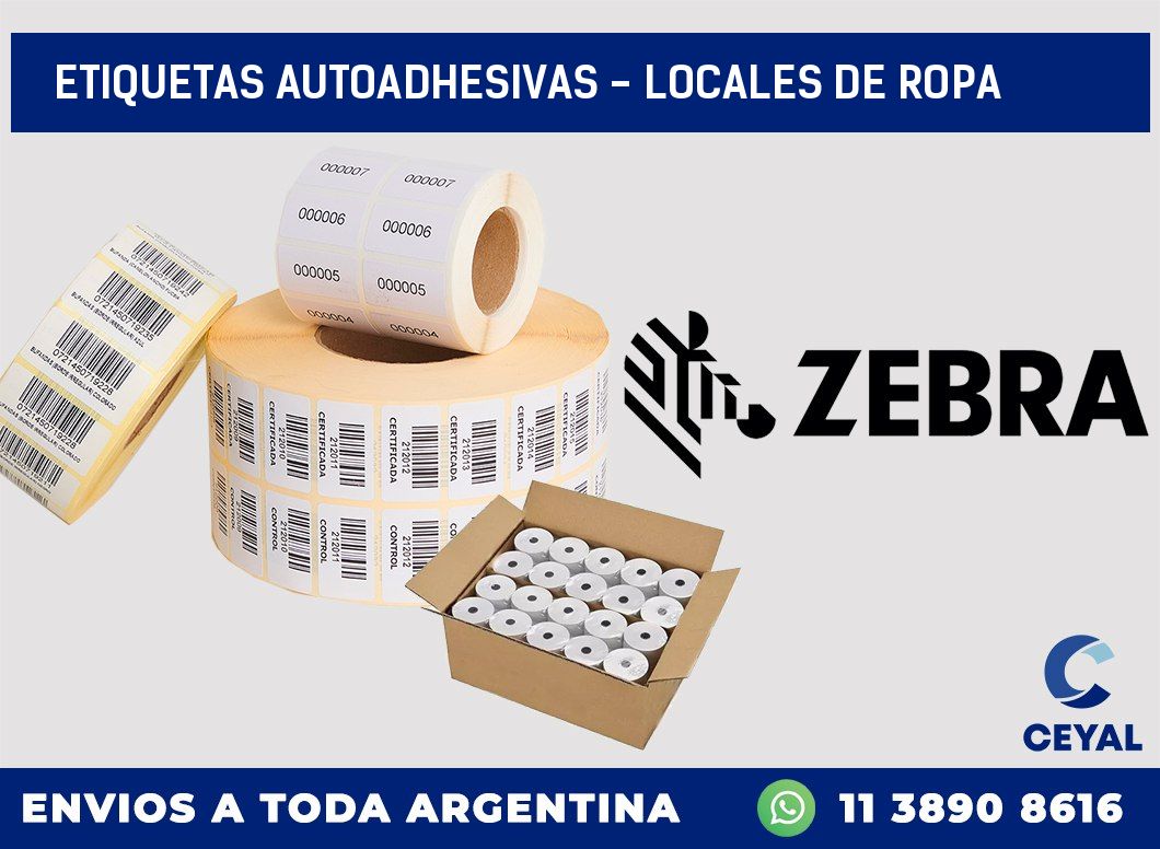 etiquetas autoadhesivas - Locales de ropa