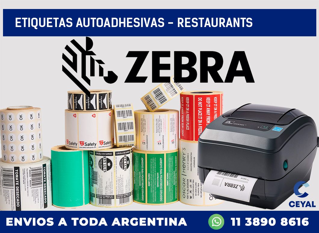 etiquetas autoadhesivas - Restaurants