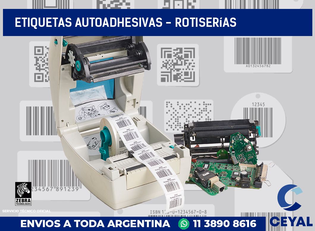 etiquetas autoadhesivas - Rotiserías