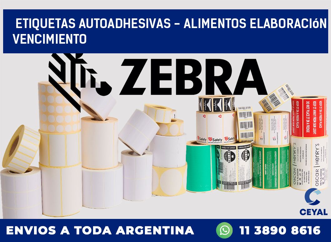 etiquetas autoadhesivas – alimentos elaboración vencimiento