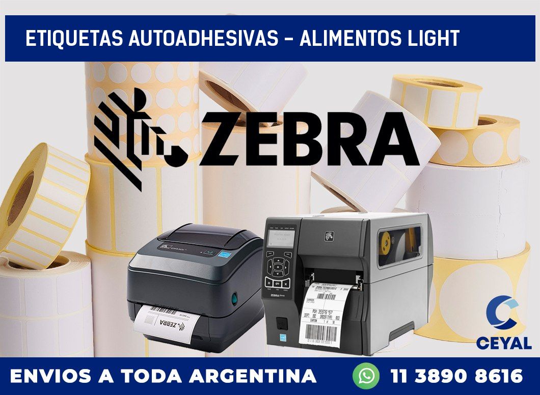 etiquetas autoadhesivas – alimentos light