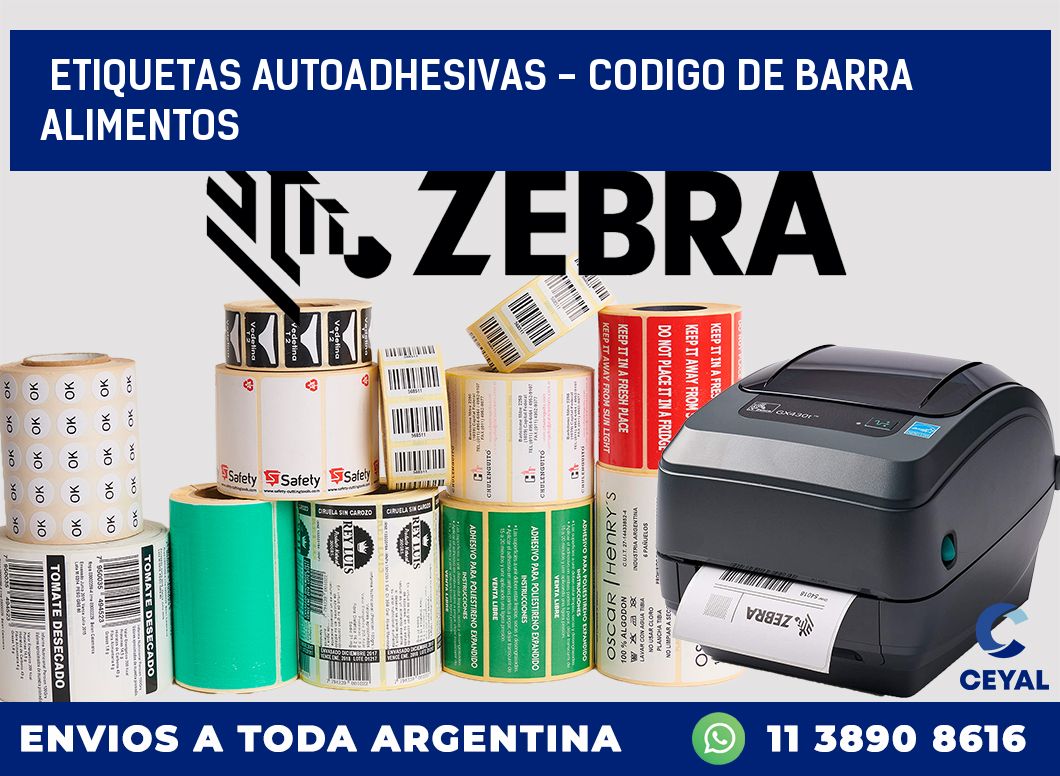 etiquetas autoadhesivas – codigo de barra alimentos