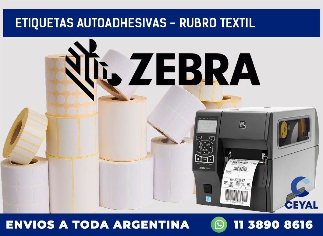 etiquetas autoadhesivas - rubro textil