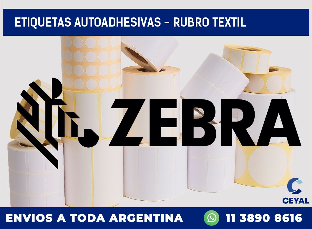 etiquetas autoadhesivas – rubro textil