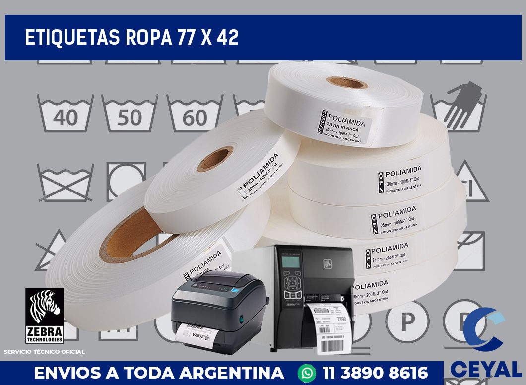 etiquetas ropa 77 x 42