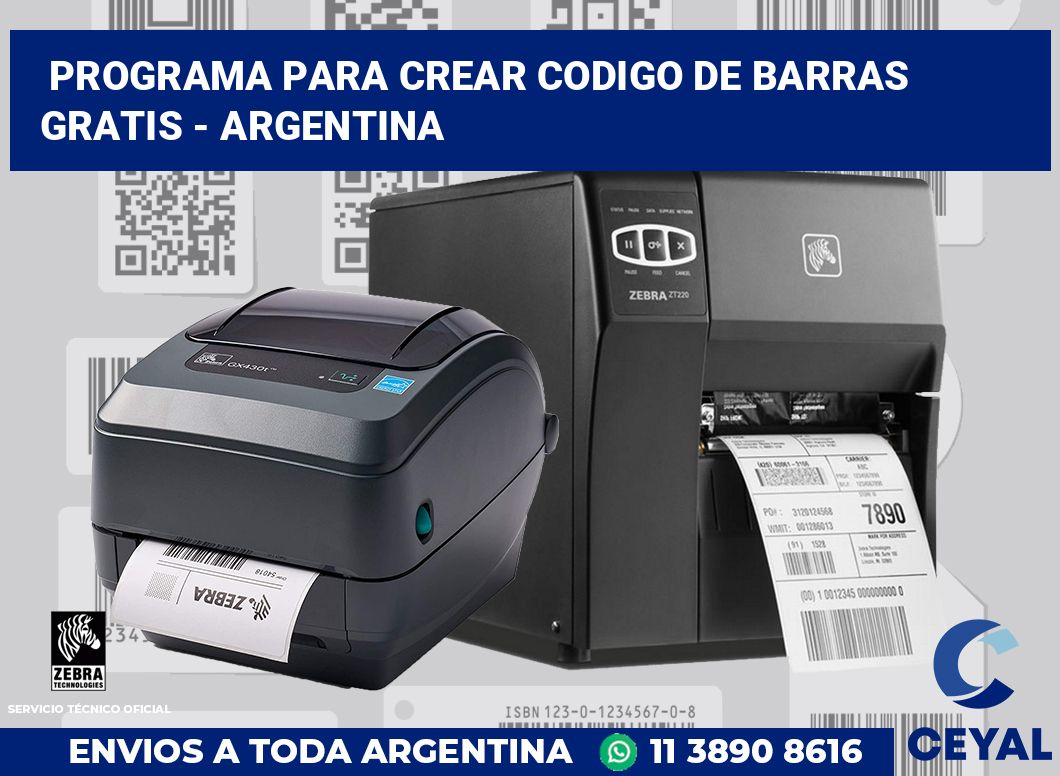 programa para crear codigo de barras gratis - Argentina