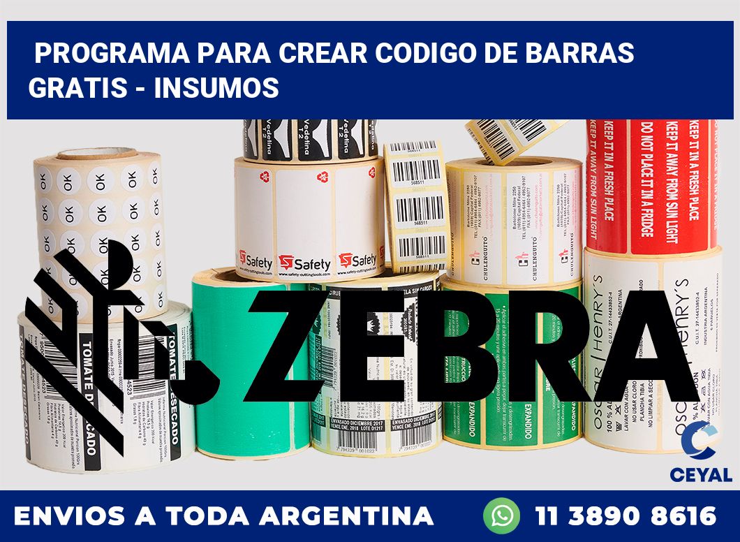 programa para crear codigo de barras gratis – Insumos