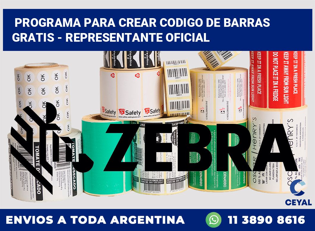 programa para crear codigo de barras gratis – Representante oficial