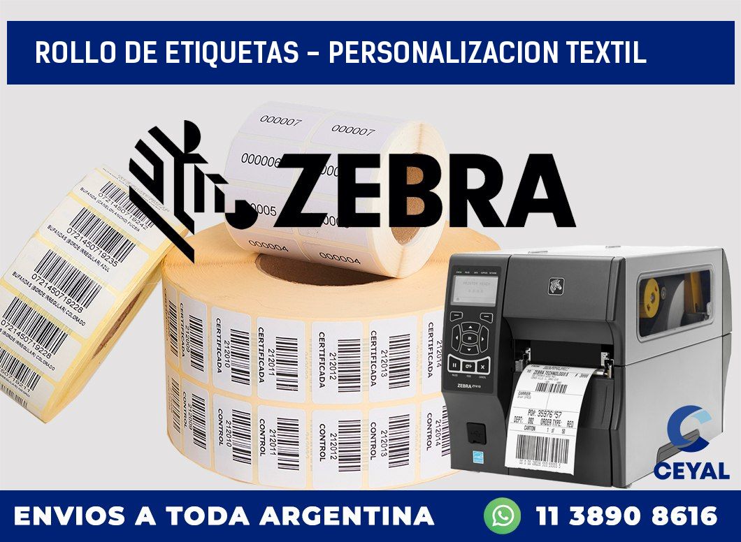 rollo de etiquetas – personalizacion textil