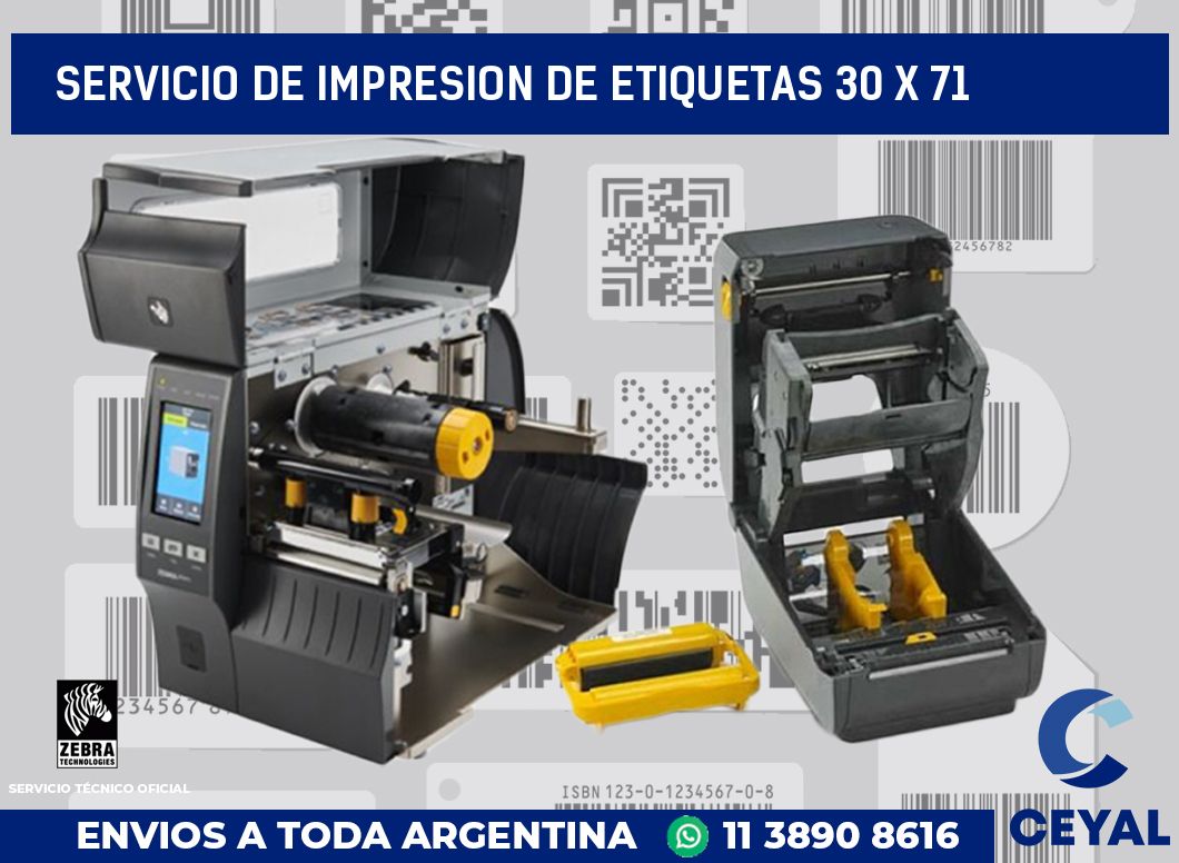 servicio de impresion de etiquetas 30 x 71