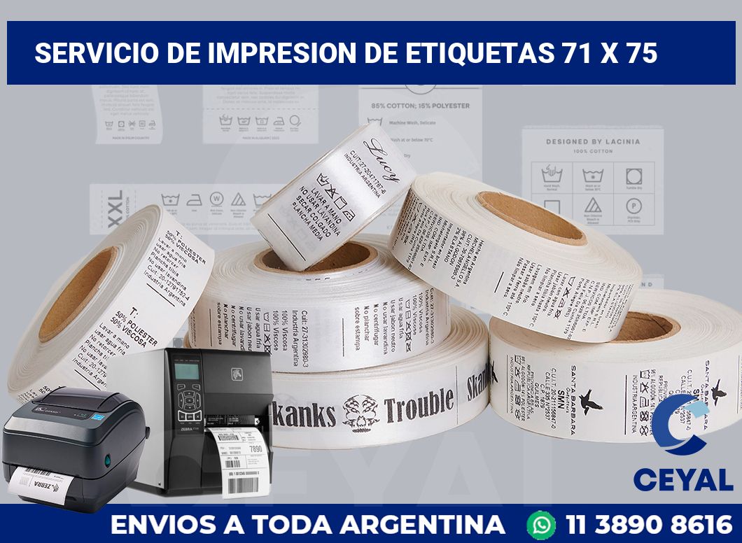 servicio de impresion de etiquetas 71 x 75