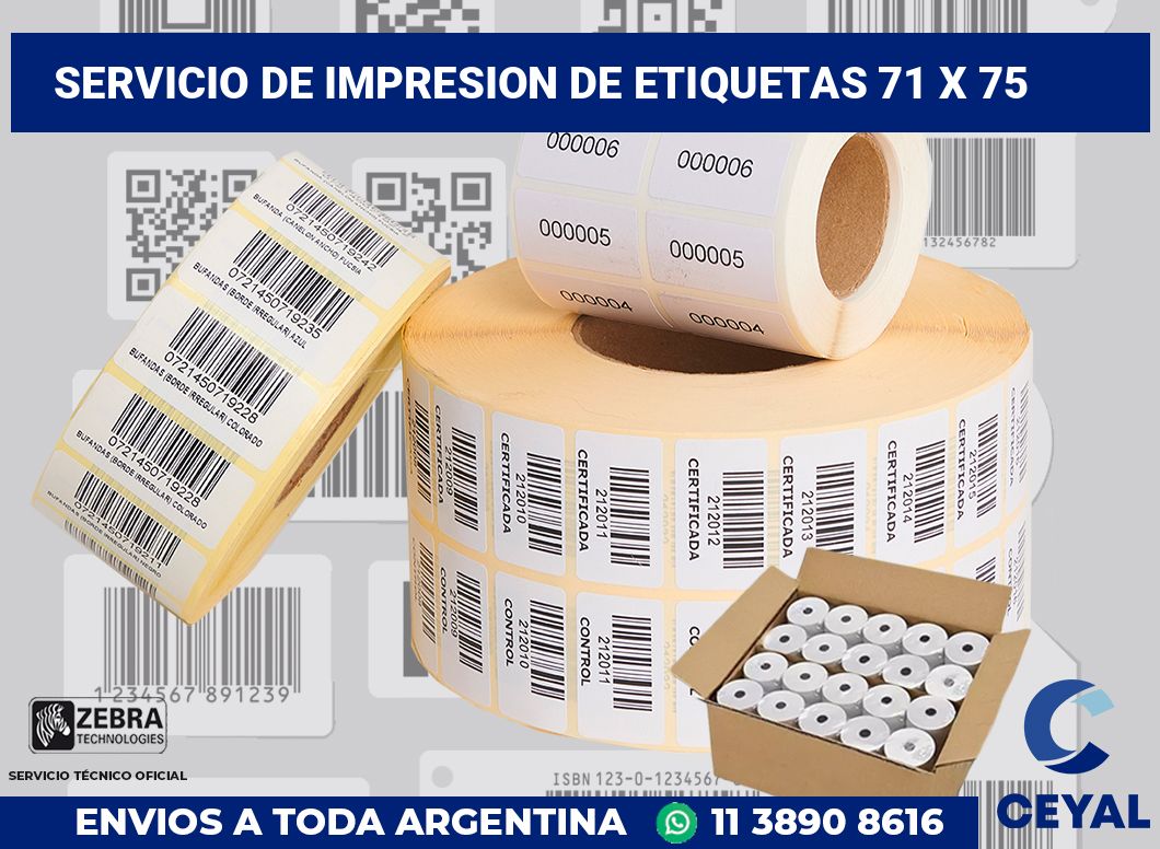 servicio de impresion de etiquetas 71 x 75