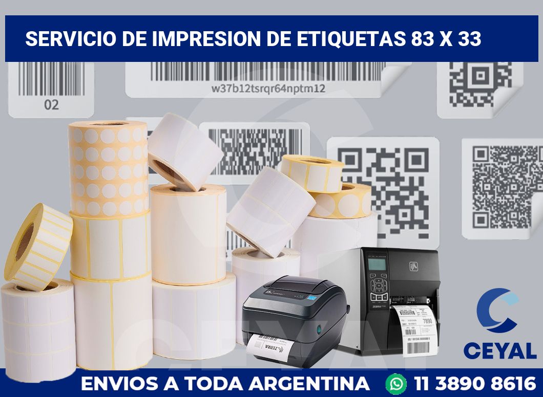 servicio de impresion de etiquetas 83 x 33