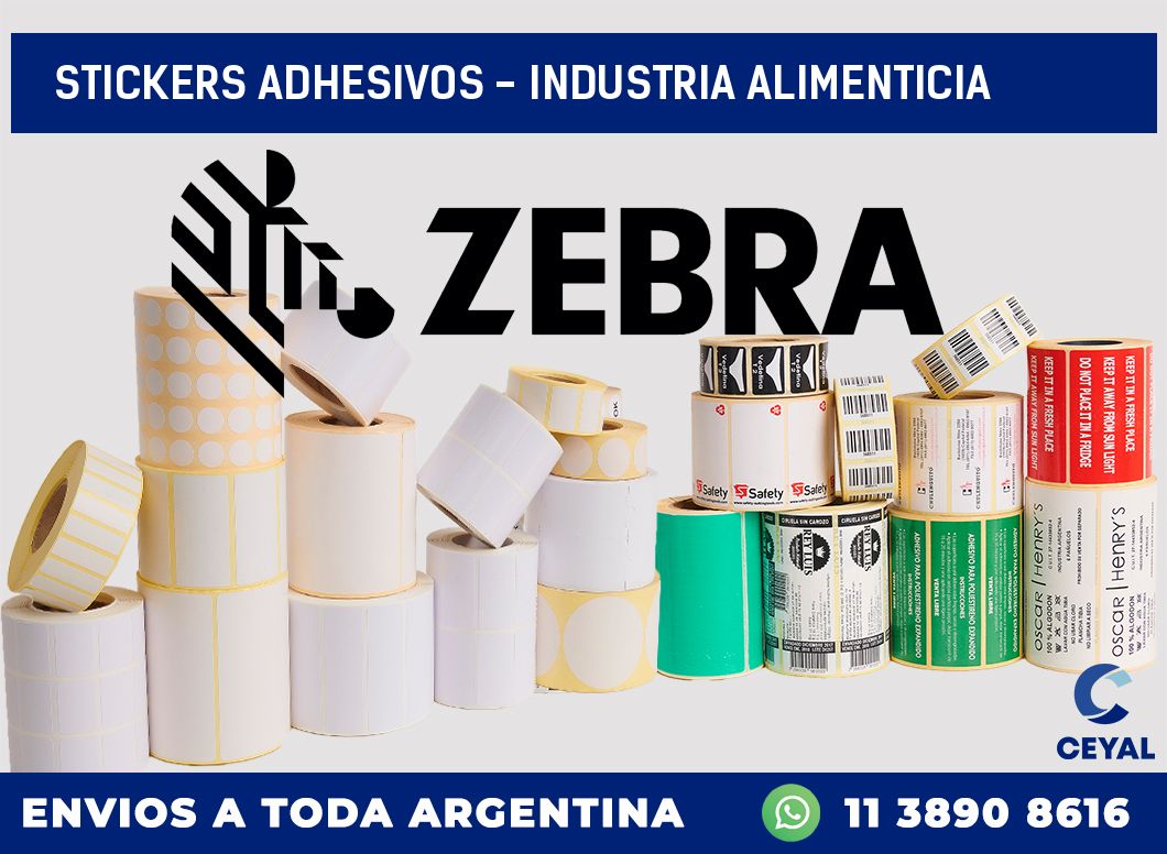 stickers adhesivos - Industria alimenticia