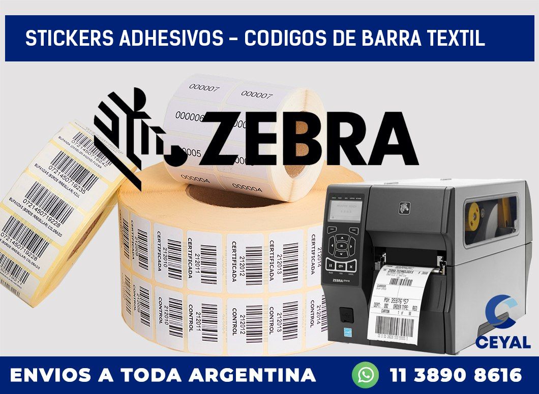 stickers adhesivos – codigos de barra textil