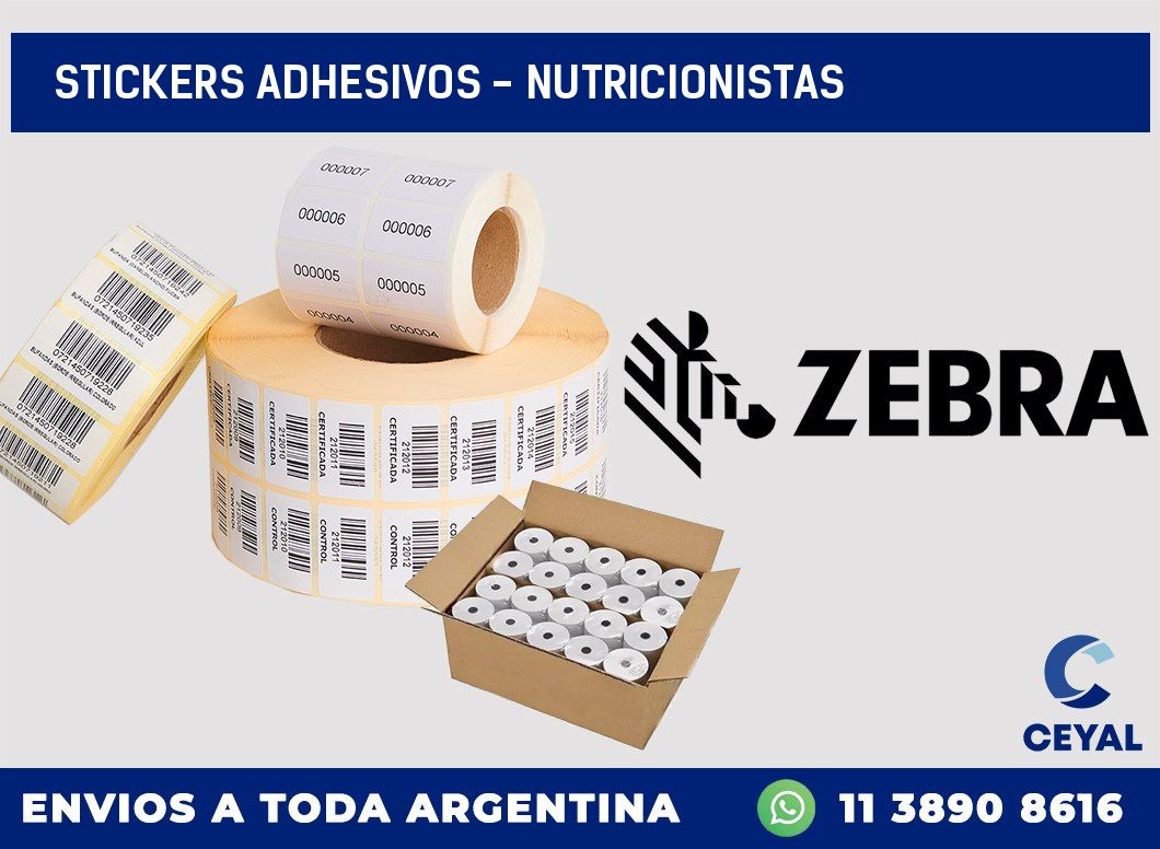 stickers adhesivos - nutricionistas