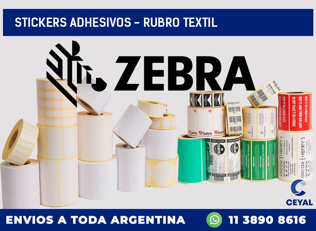 stickers adhesivos – rubro textil