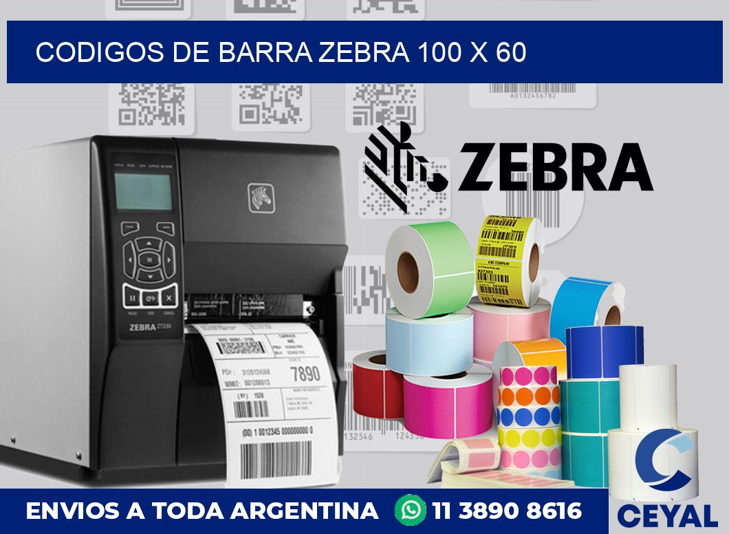 Codigos de barra Zebra 100 x 60