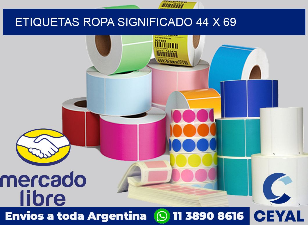Etiquetas ropa significado 44 x 69