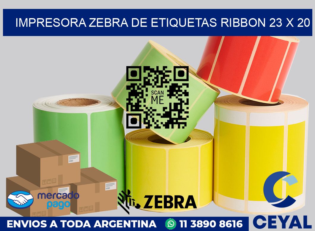 Impresora Zebra de etiquetas ribbon 23 x 20