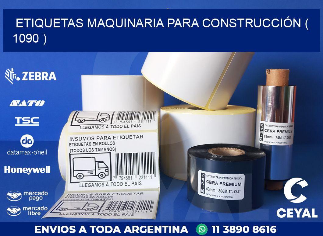 ETIQUETAS MAQUINARIA PARA CONSTRUCCIÓN ( 1090 )