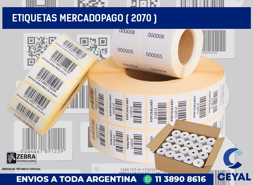 ETIQUETAS MERCADOPAGO ( 2070 )