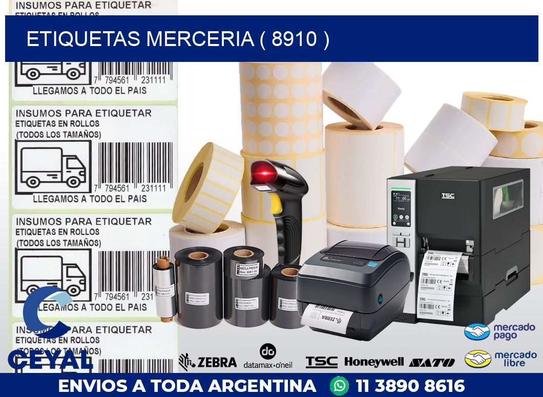 ETIQUETAS MERCERIA ( 8910 )