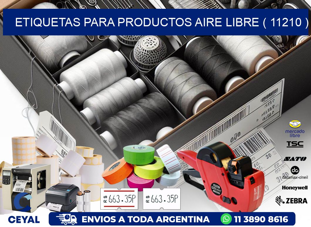 ETIQUETAS PARA PRODUCTOS AIRE LIBRE ( 11210 )