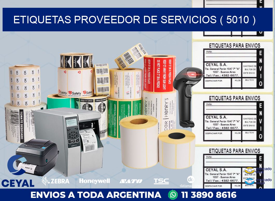 ETIQUETAS PROVEEDOR DE SERVICIOS ( 5010 )