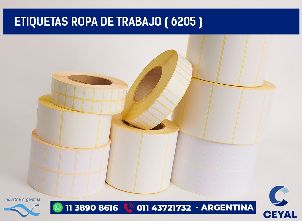 ETIQUETAS ROPA DE TRABAJO ( 6205 )