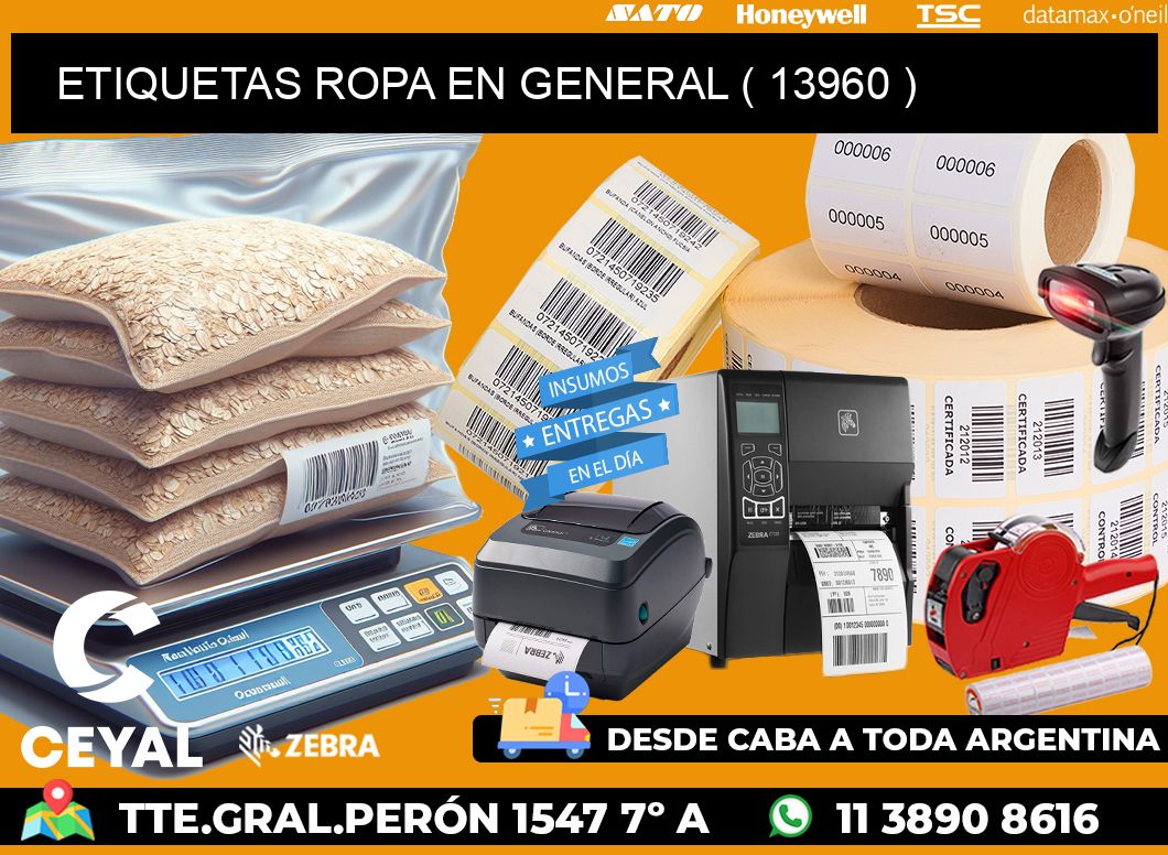 ETIQUETAS ROPA EN GENERAL ( 13960 )