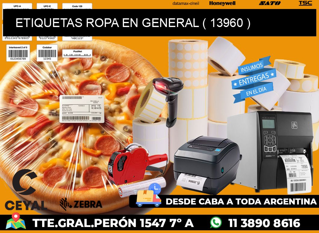 ETIQUETAS ROPA EN GENERAL ( 13960 )