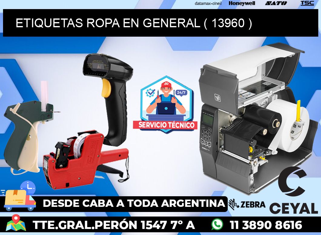 ETIQUETAS ROPA EN GENERAL ( 13960 )