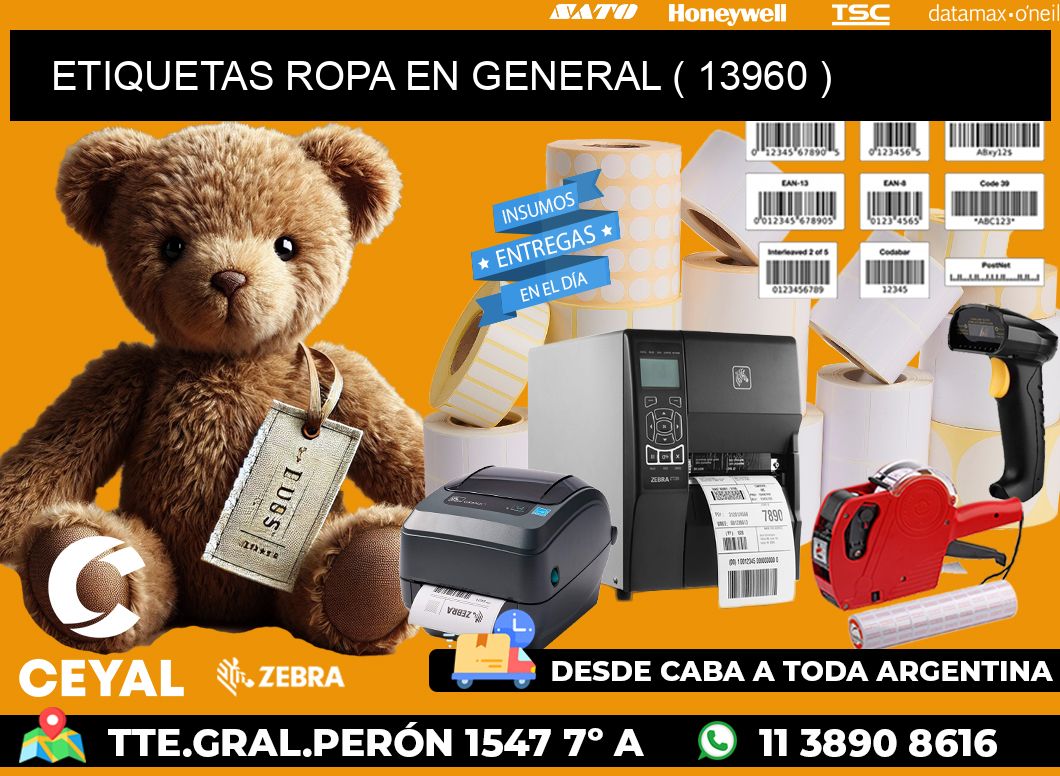 ETIQUETAS ROPA EN GENERAL ( 13960 )