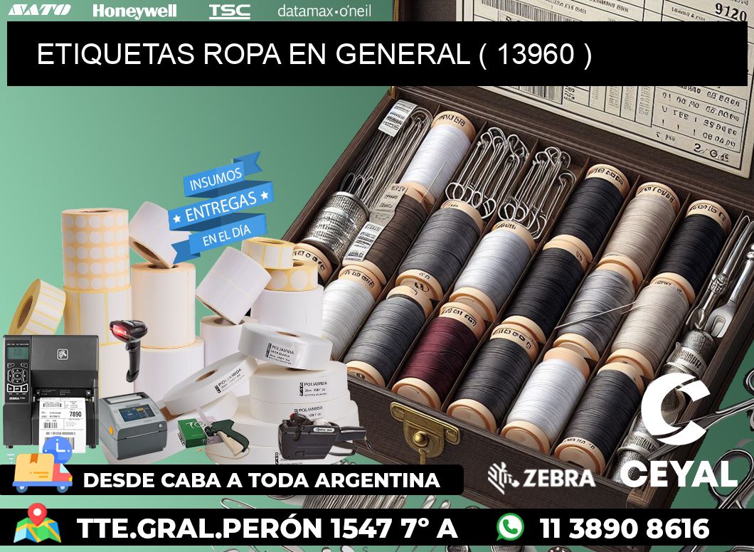 ETIQUETAS ROPA EN GENERAL ( 13960 )